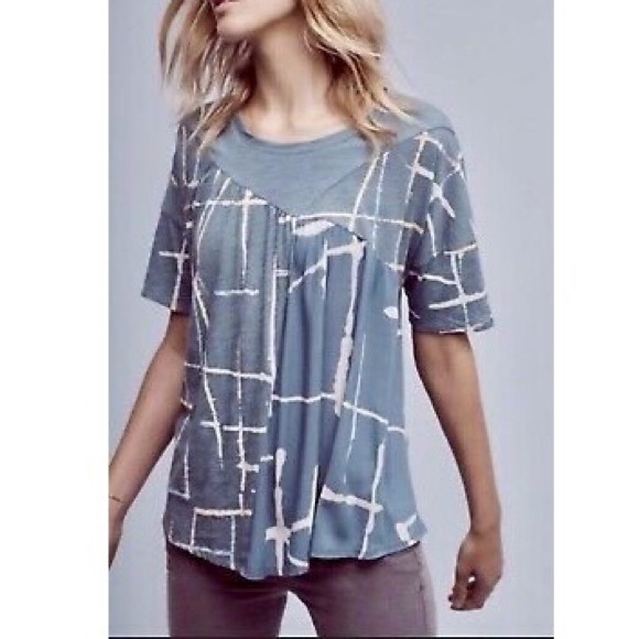 ANTHROPOLOGIE Akemi + Kin Light Streaks Top S - Picture 1 of 7